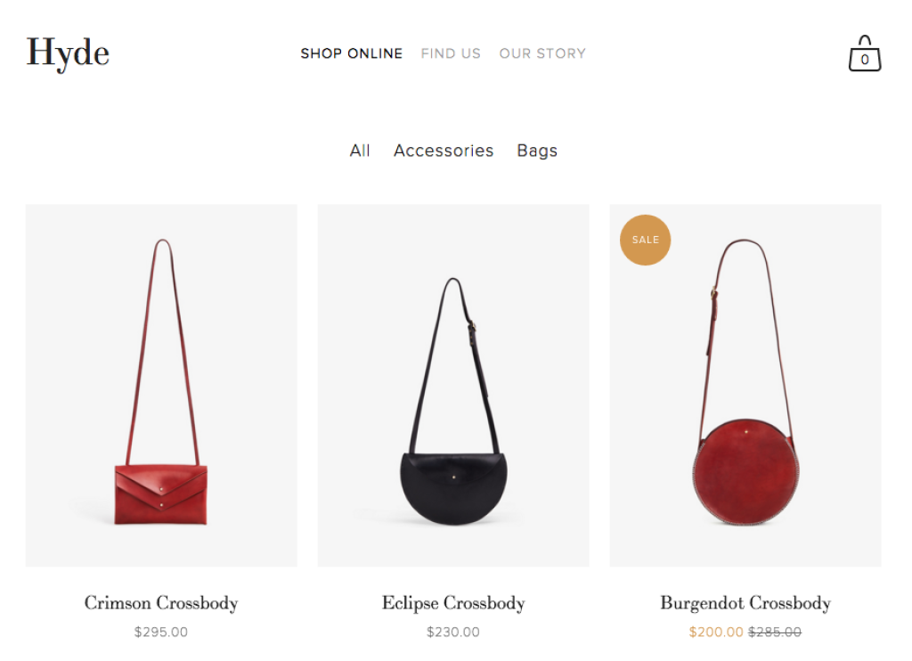 Squarespace allows you to sell physical products 