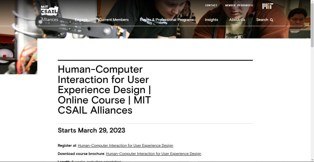 MIT Human-Computer Interaction for User Experience Design