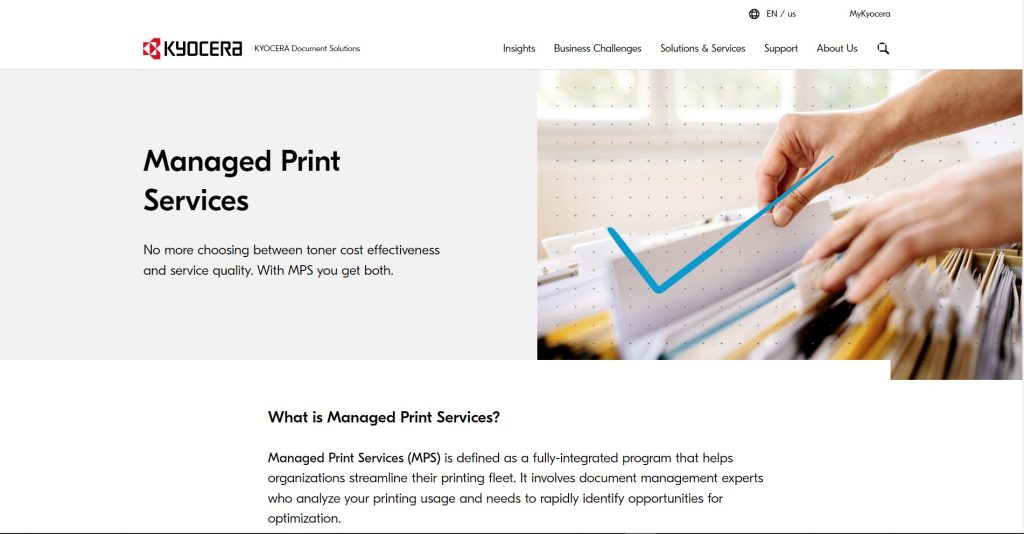 Kyocera Managed Print Services (MPS)
