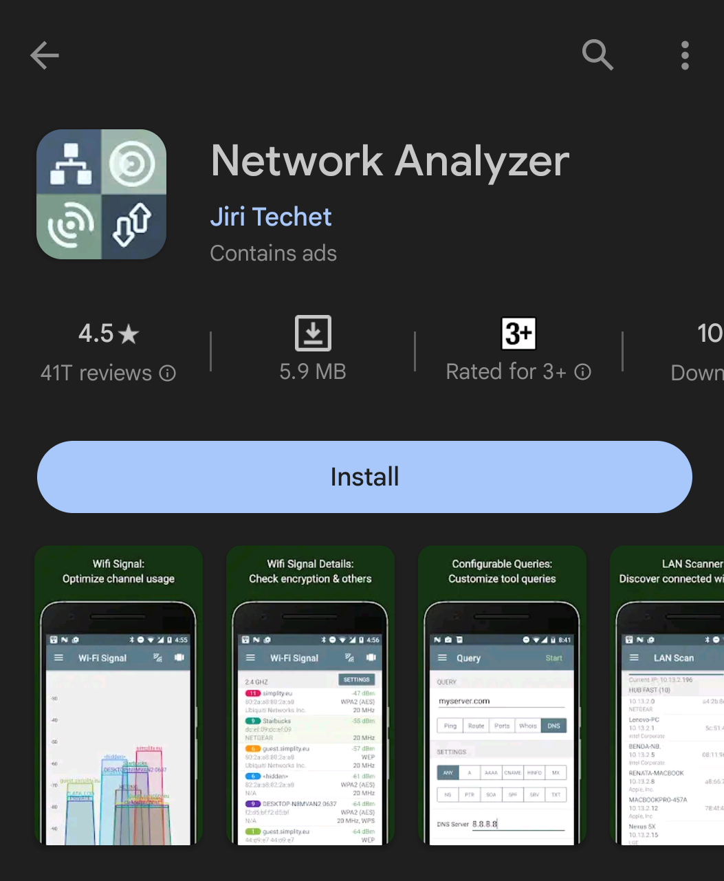 Network Analyzer App on Play Store