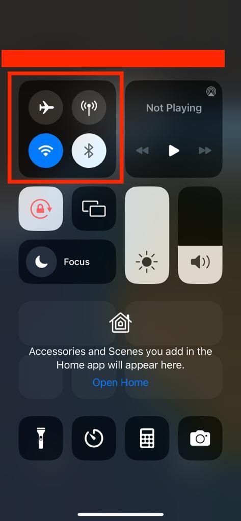 Network Setting option in iPhone