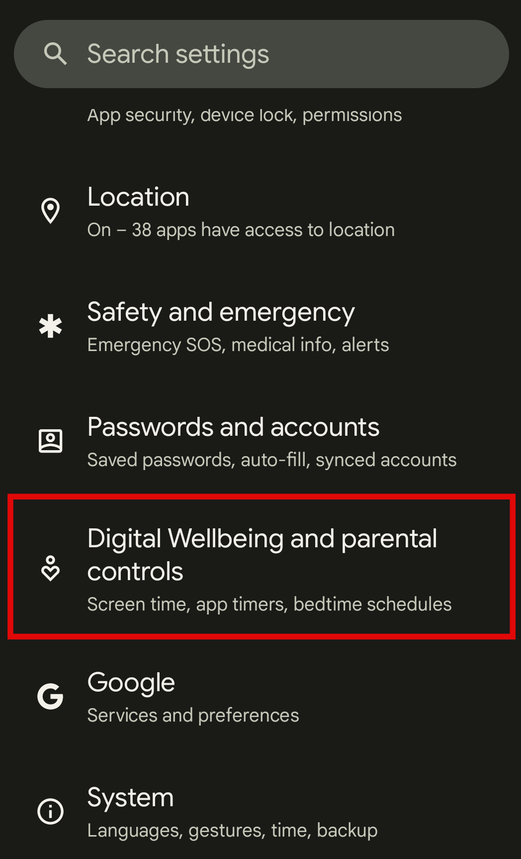 Digital Wellbeing and Parental Controls