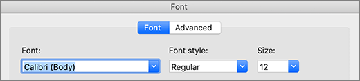Font Settings on Mac
