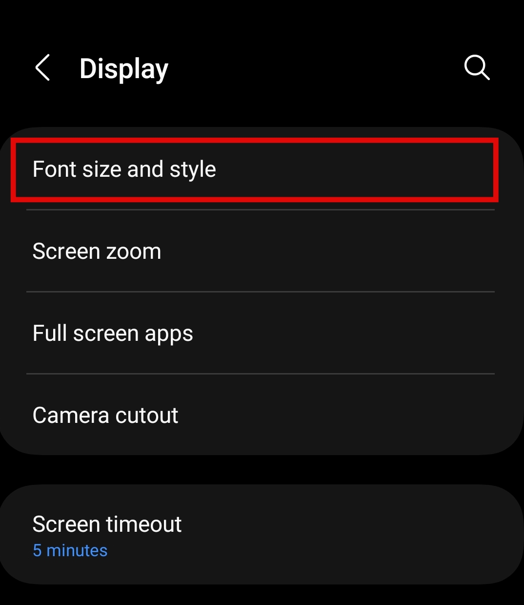 Font Style on Samsung