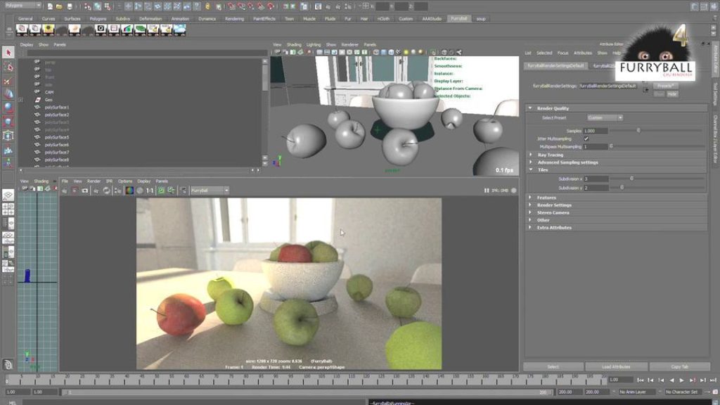 furry ball rendering software tutorial