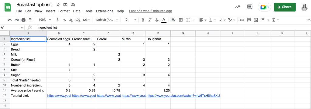 google sheets spreadsheet software