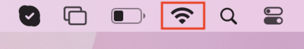 Nework icon on Mac