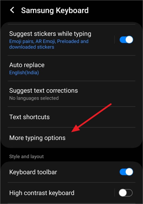 More typing options