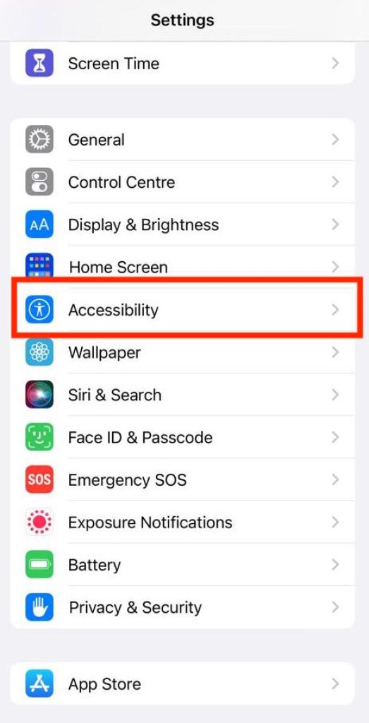 Accessibility option