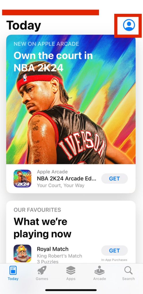Appstore profile selection