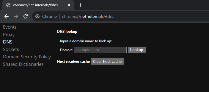 Clear Host Cache