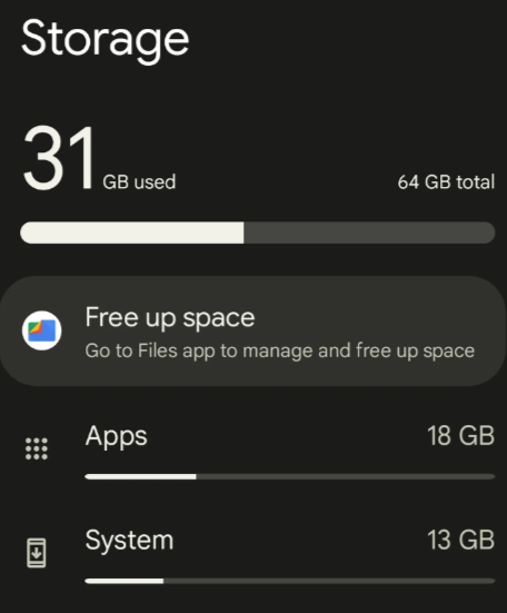 Free up Space Android