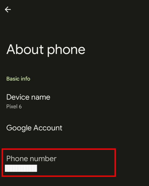 Phone number - Pixel