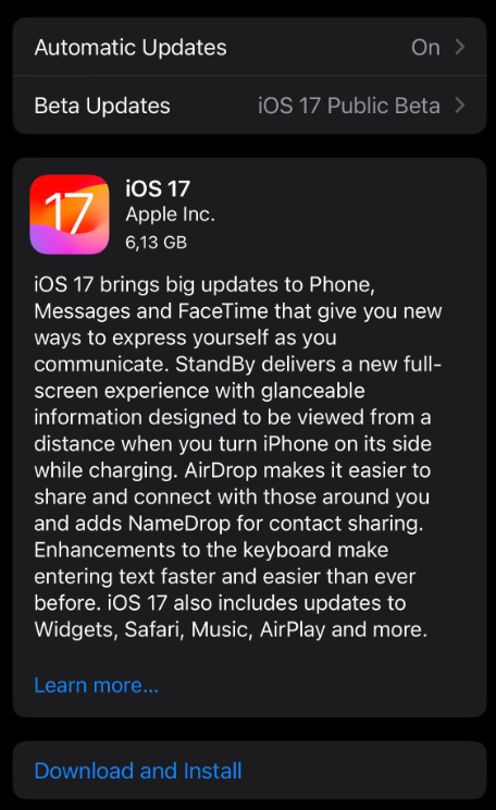iPhone Update