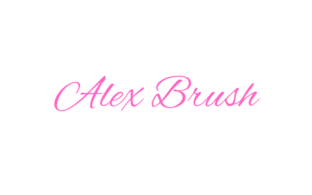 alex brush font in pink