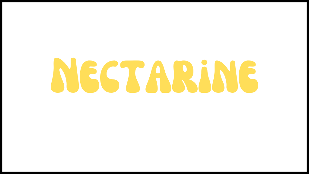 nectarine font in yellow