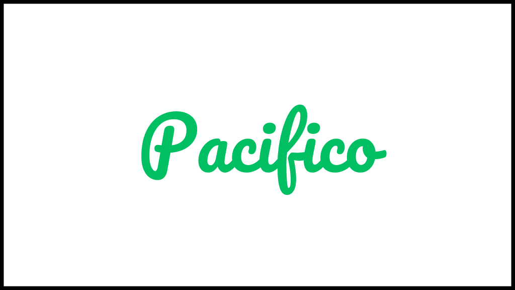 pacifico font in green