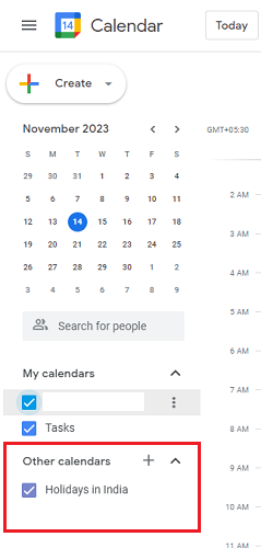 Other Calendars on Google Calendar