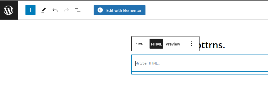 Custom HTML on WordPress