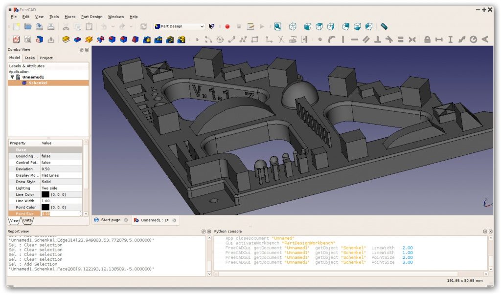 freecad CAD Viewer part designing
