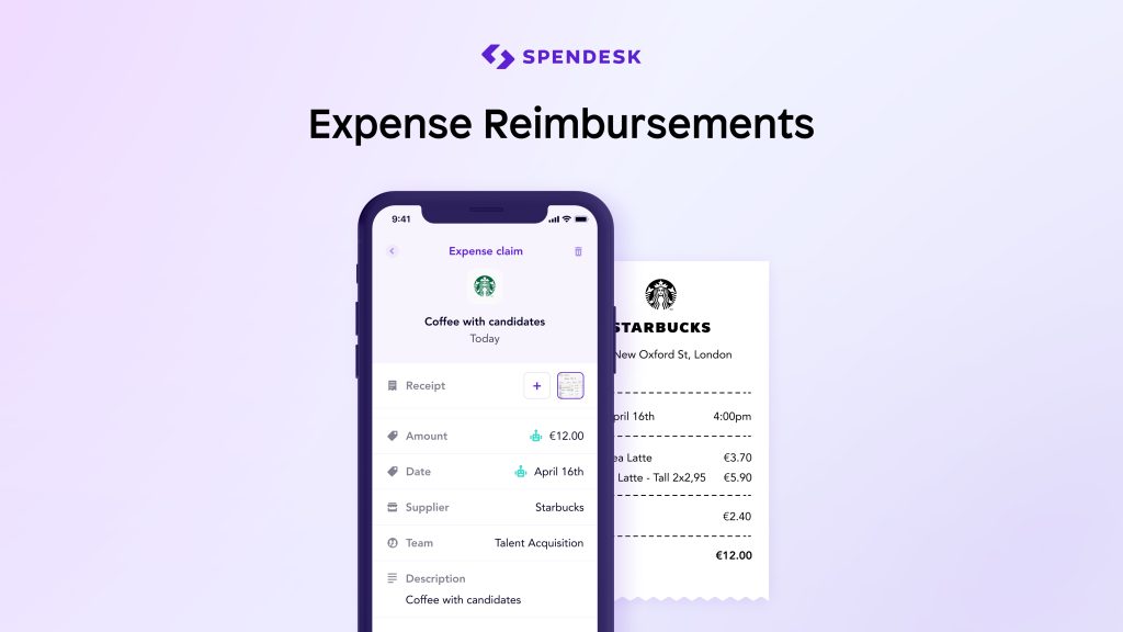 spendesk expense claim on mobile