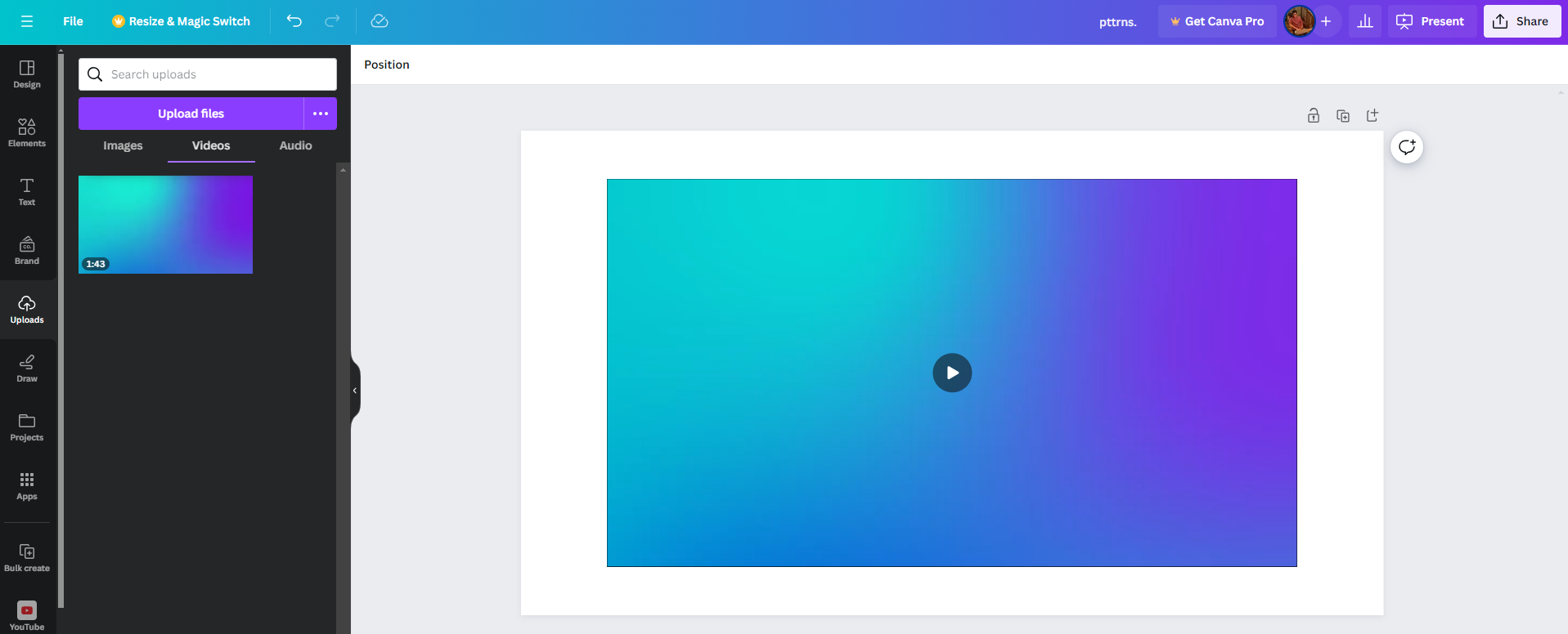 Add video to design