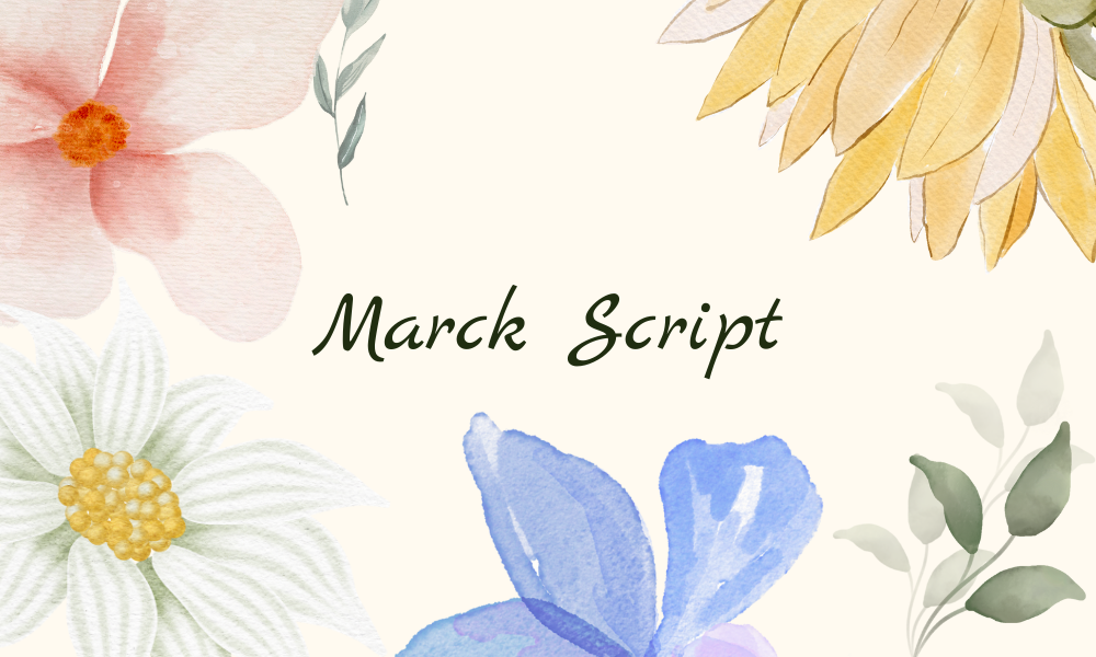 Marck Script 16 Girly Fonts on Canva You Can't Miss to Glam Up Your Graphics - Pttrns