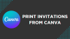Print Invitations From Canva