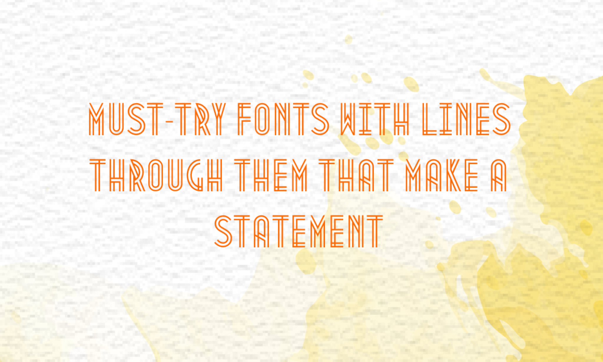 Fonts With Lines
