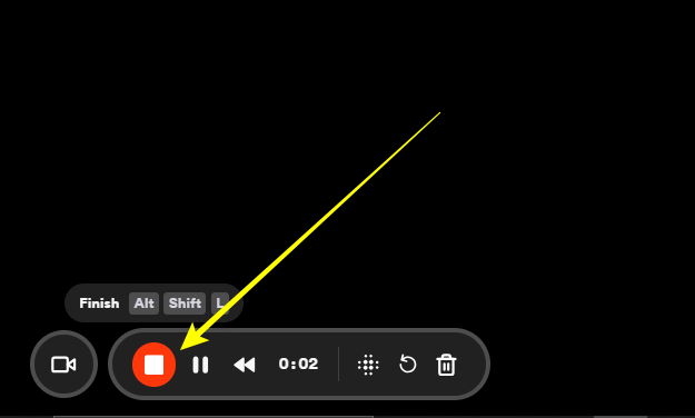 Stop recording