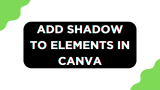 How To Put Shadow in Canva
