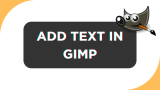 How To Add Text in GIMP