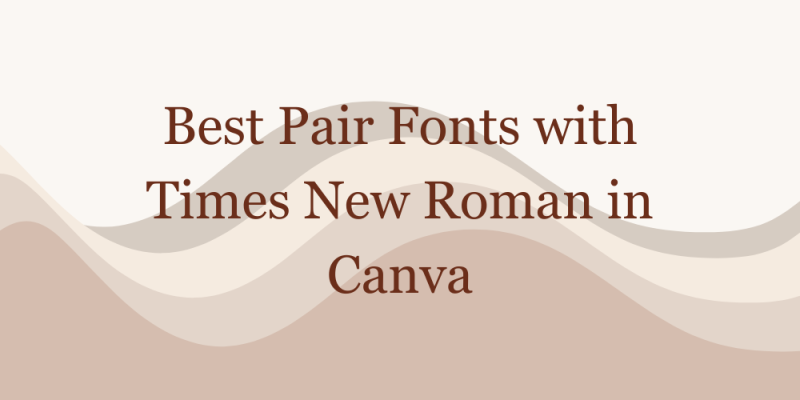 16 Best Pair Fonts with Times New Roman in Canva