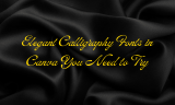 18 Elegant Calligraphy Fonts in Canva You Need to Try
