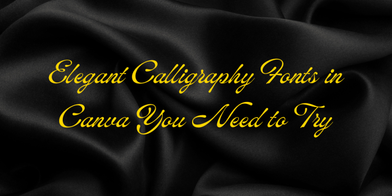18 Elegant Calligraphy Fonts in Canva You Need to Try